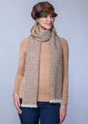 Mucros Aran Scarf | Merino Wool Alpaca Scarf | Oatmeal Mix