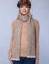 Mucros Aran Scarf | Merino Wool Alpaca Scarf | Oatmeal Mix