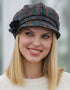 Ladies Mucros Newsboy Cap | Heritage Green & Rust Tweed