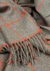 Mcnutt Cashmere & Merino Throw | Nutmeg Windowpane