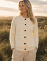Ladies Aran Cardigan | 100% Wool | Natural