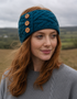 Aran-Stirnband mit Knöpfen für Damen | Irische See