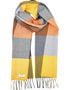 McNutt Schal mit orangefarbenem Karomuster | Reine Merino-Lammwolle