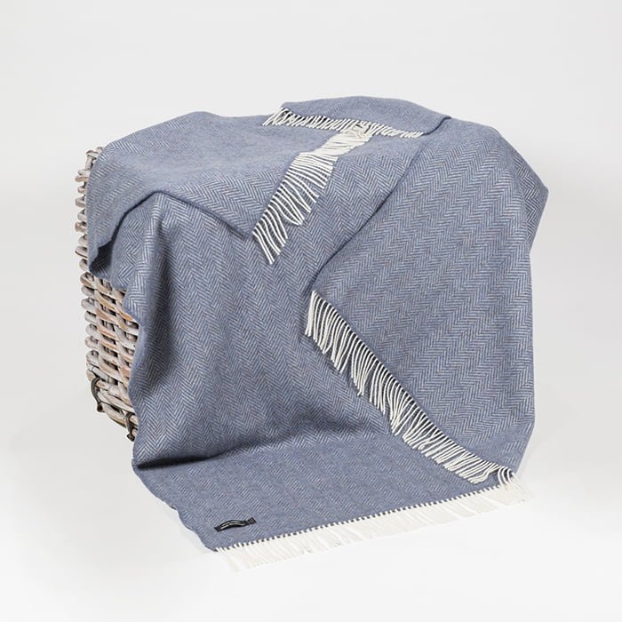John Hanly Oversized Cashmere Throw Denim