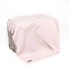 Oversize Merino Wool Cashmere Throw Baby Pink Herringbone