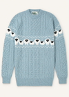 Oversized Aran Crew Neck Merino Wool Sheep Sweater | Mermaid