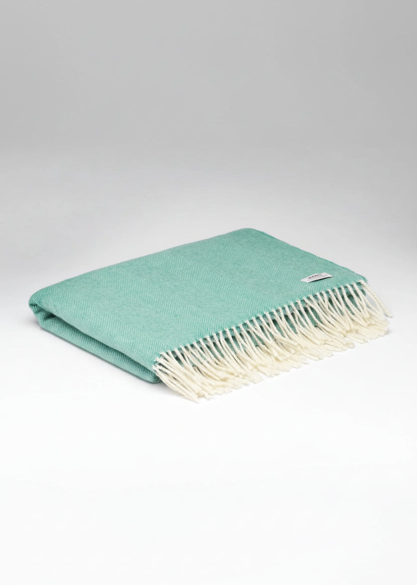 McNutt Pashmina Wrap | Spearmint Herringbone