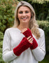 Aran Cable Handwarmers | Red