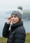 Erin Wool Bobble Flecked Grey Hat