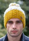 Wool Bobble Flecked Yellow Hat