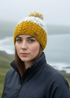 Erin Wool Bobble Flecked Yellow Hat