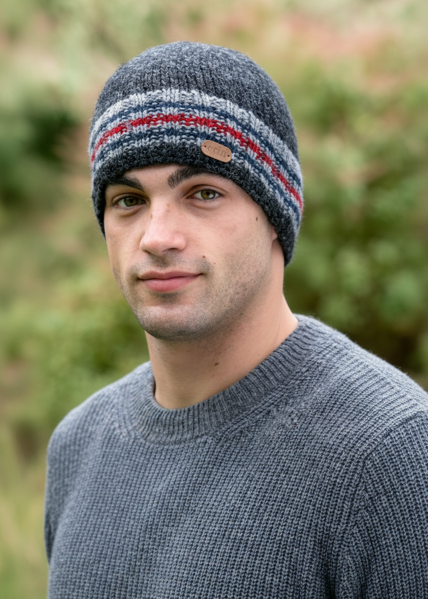 Rib Pullon Hat Charcoal Grey