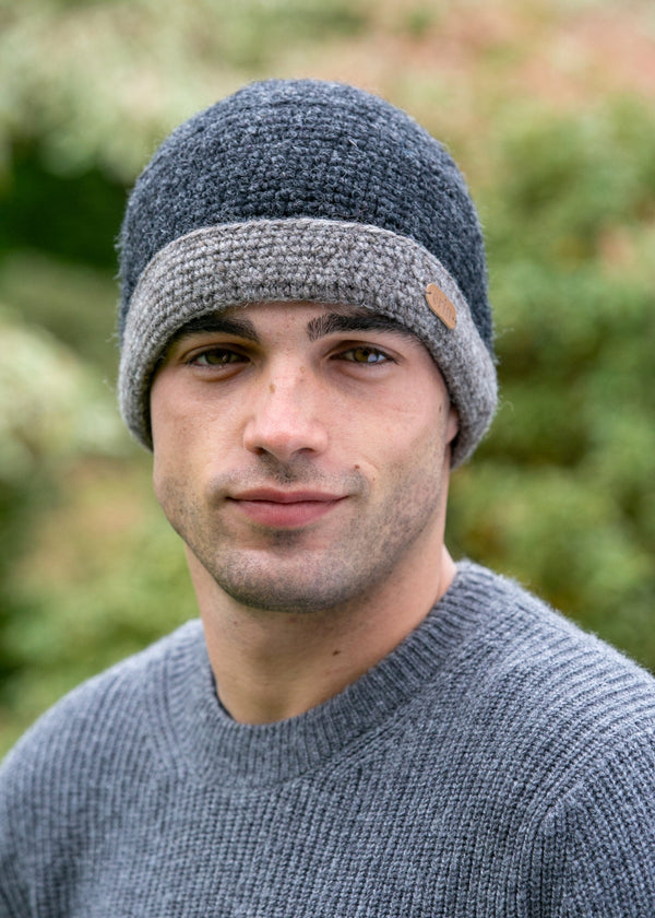 Erin Charcoal Rib Pullon Hat | Charcoal Grey