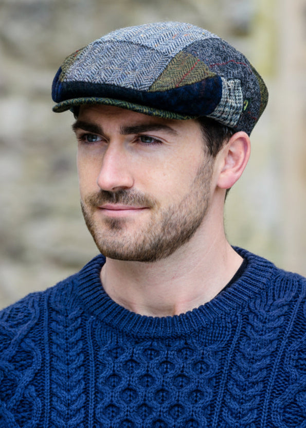 Mucros Trinity Cap | Premium Handwoven Wool Flat Cap | Patch A