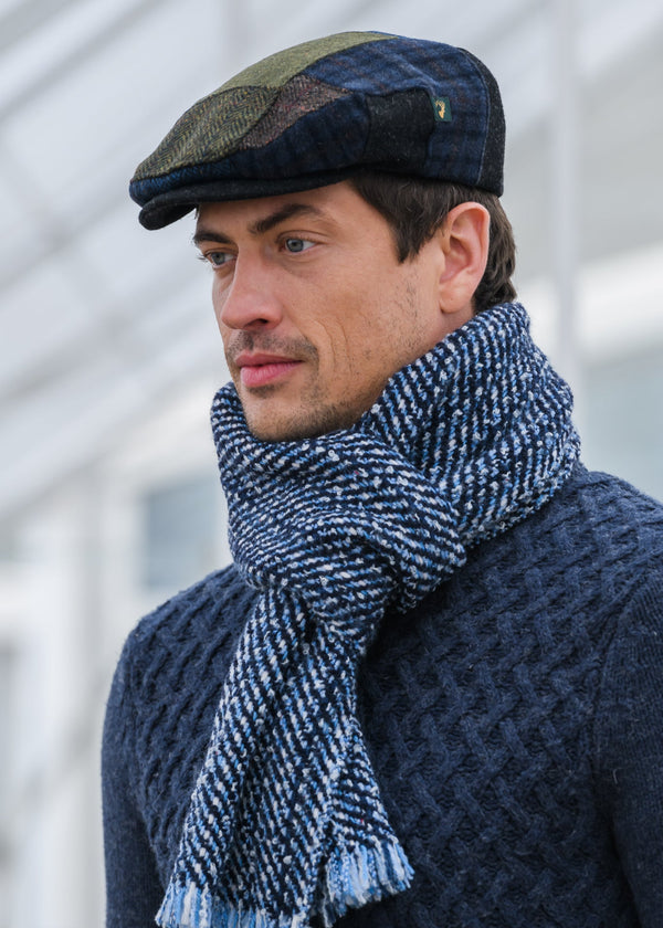 Mucros Trinity Cap | Patch O - Handwoven Wool Flat Cap