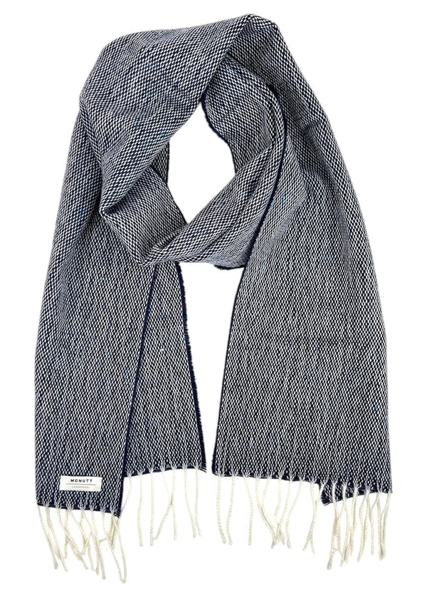 McNutt of Donegal Navy Tweed Scarf