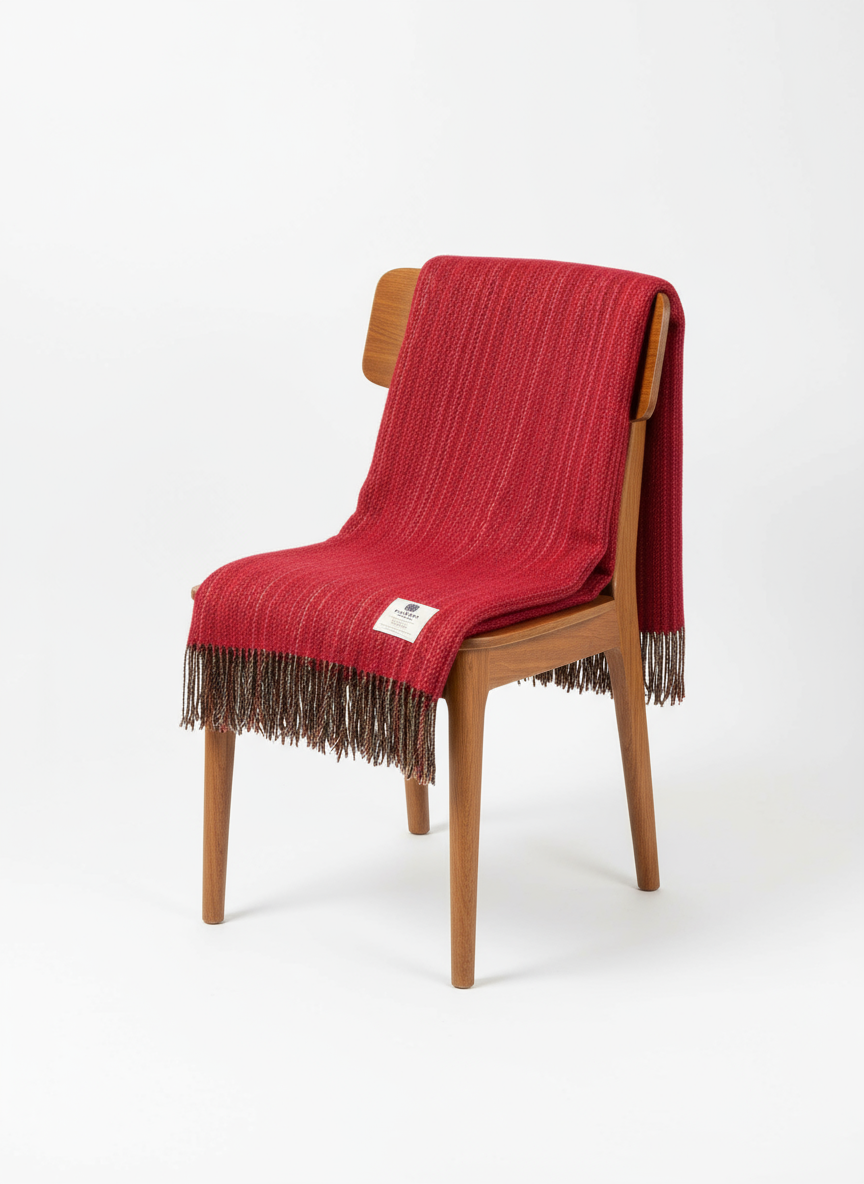 McNutt Pure Wool Throw | Fuchsia