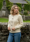 Ladies Aran Cardigan | Natural