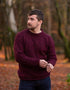 Donegal Roll Neck Sweater | Wine