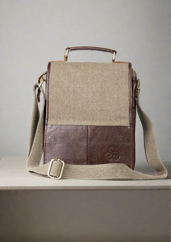 Aran Tweed Leather Bag