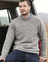 Raheen Tweed Roll Neck Mens Sweater | Grey