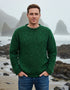 Donegal Roll Neck Fisherman Sweater | Green