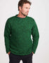 Donegal Roll Neck Fisherman Sweater | Green
