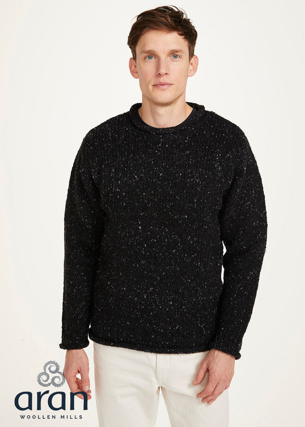 Raheen Tweed Roll Neck Mens Sweater