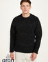 Raheen Tweed Roll Neck Mens Sweater | Black