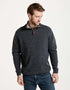 Aran Troyer Zip Sweater | Graphite