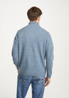 Aran Troyer Zip Sweater - Boathouse Blue