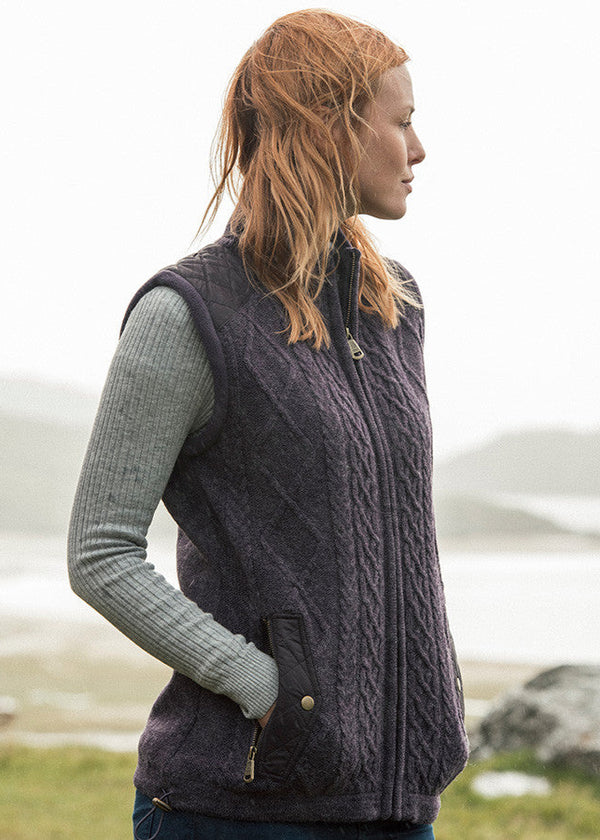 Women's Lined Sleeveless Jacket | Purple 