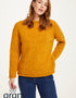 Ladies Donegal Roll Neck Sweater | Sunflower