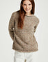 Ladies Donegal Roll Neck Sweater | Oat