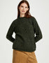 Ladies Donegal Roll Neck Sweater | Green