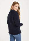 Ladies Donegal Roll Neck Sweater Blue