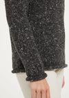Ladies Donegal Roll Neck Sweater Charcoal