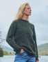 Ladies Donegal Roll Neck Sweater | Green