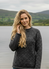 Ladies Donegal Roll Neck Sweater | Charcoal