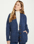 Ladies' Donegal Cardigan with Side Pockets - Blue