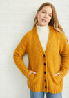 Ladies' Donegal Cardigan with Side Pockets - Starfish