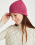 Donegal Wool Beanie Hat | Pink