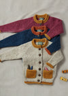 Childrens Roll Neck Cardigan | Donegal Wool