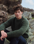 Men's Fisherman Rib Nepped Sweater | Army Green