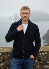 Men's Fisherman Rib Shawl Cardigan | Navy