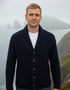 Men's Fisherman Rib Shawl Cardigan | Navy