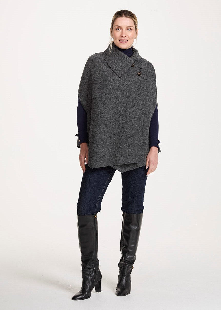 Aran Woollen Mills 100% Pure New Wool Poncho Cape