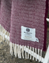 McNutt Supersoft Merino Lambswool Throw | Ripple Burgundy