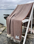 McNutt Supersoft Merino Lambswool Throw | Ripple Chocolate
