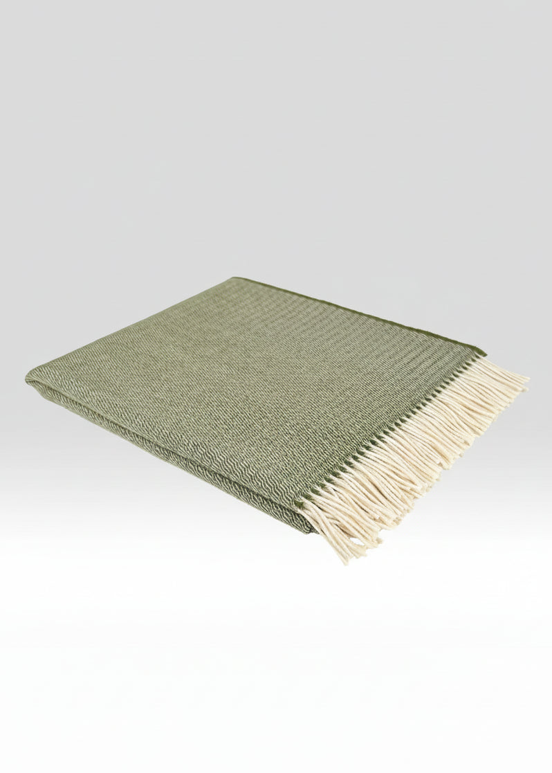 McNutt Supersoft Merino Lambswool Throw | Ripple Fern